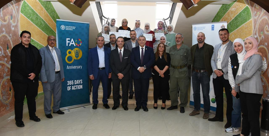 The Food and Agriculture Organisation of the United Nations (FAO) in Jordan, in cooperation with Mu’tah University, on Wednesday celebrates the graduation of a group of ‘Climate Wise Women Agents’ (CWWAs) (Photo courtesy of FAO)