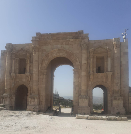 The Hadrian Arch in Jerash built during Roman rule (Photo by Saeb Rawashdeh)