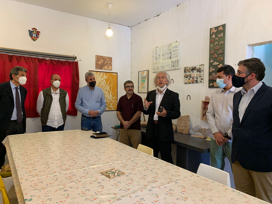 Participants during  the handover ceremony of the prehistoric archaeological finds discovered by the Italian mission in the Hishma Basin and in Wadi Rum on Sunday (Photo courtesy of the Italian embassy)
