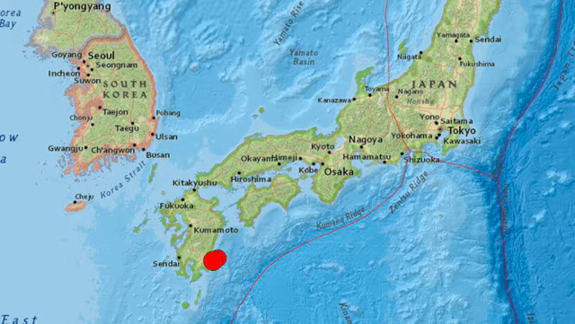 A 6.9-magnitude earthquake followed by a 7.1 tremor struck off Japan’s southern island of Kyushu (AFP photo)