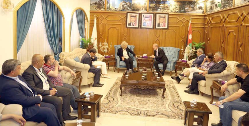 Culture Minister meets with officials during a tour of the northern region on Saturday (Petra photo)