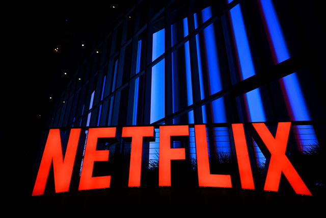 The Netflix logo is seen at the Netflix Tudum Theater in Los Angeles, California, on September 14, 2022 (AFP photo)