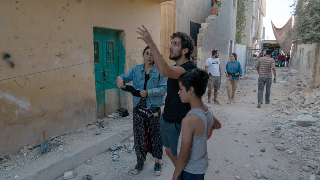 Director Murad Abu Eisheh at the location of the shoot in Talbieh camp, 35 kilometres south of Amman (Photo courtesy of Royal Film Commission)