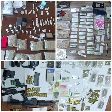 The Anti-Narcotic Department on Monday arrests 43 wanted suspects in connection with 12 illicit drug cases, including a regional gang, in various parts of the Kingdom over the past few days (Petra photo)