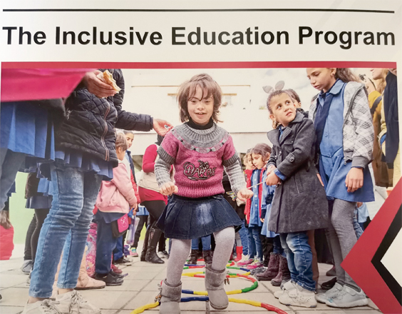 Cover of the Inclusive Education Guideline Manual  (Photo by Rayya Al Muheisen)