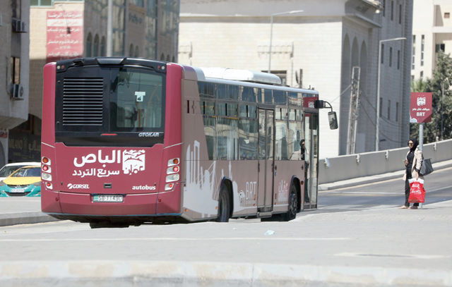 During October, around 1,400,000 individuals took trips on public buses. Of these, ‘755,000 used the BRT’, said Mayor of Amman Yousef Shawarbeh (Photo by Osama Aqarbeh)