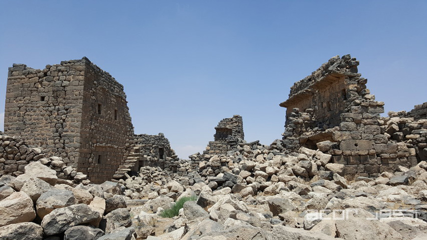 A general  view of the ancient site of Um Al Jimmal, located some 80km northeast of Amman (Photo courtesy of ACOR)