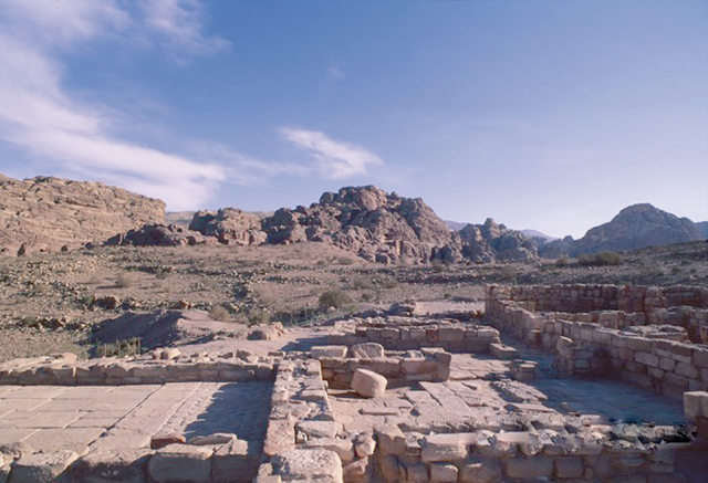 A house on ez Zantur in Petra (Photo courtesy of ACOR)