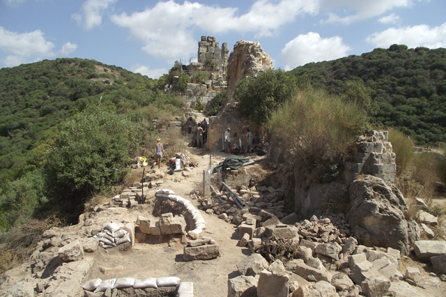 The Montfort Castle, located in Galilee, a former stronghold of  the Teutonic Order, during excavation season 2012 (Photo courtesy of Aleks Pluskowski)