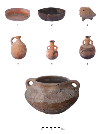 Selected pottery from Tell Abu Kharaz (Photo of Peter Fisher)