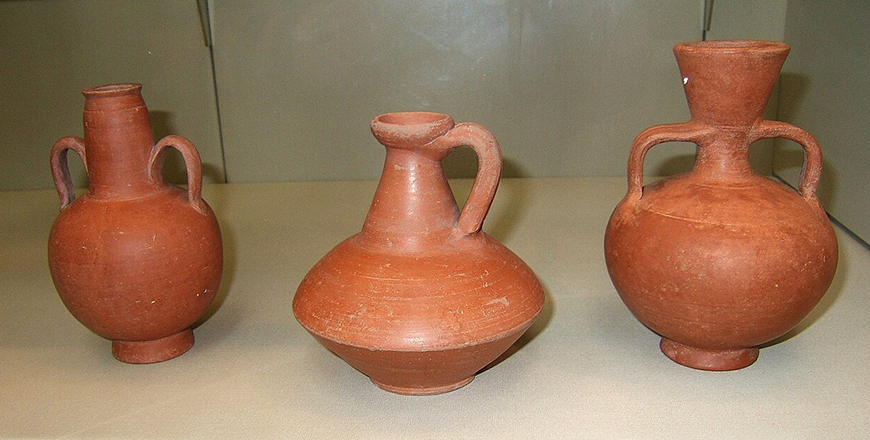 Three Roman vessels of the African Red Slip ware, produced in 2nd-4th century AD (Photo courtesy of the British Museum)