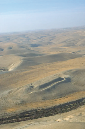 The aerial view of the Iron Age and Nabataean site of Khirbet Al Mudayna (Photo courtesy of Khirbet Al Mudayna Project)