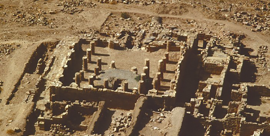 The aerial view of the Temple of the Winged Lions (Photo courtesy of ACOR)