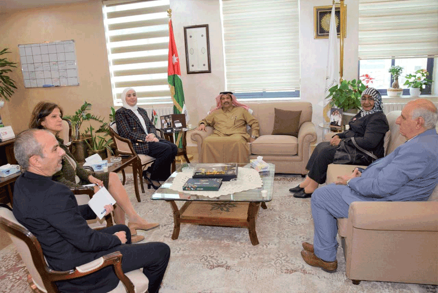 Minister of Social Development Wafa Bani Mustafa meets with members of the Arab Charter on Human Rights Committee at the Arab League  on Tuesday (Petra photo)
