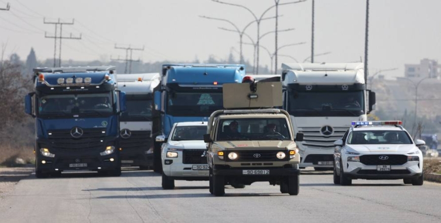 Tkiyet Um Ali  announces on Sunday the resumption of its humanitarian aid operations to the Gaza Strip as part of its ongoing efforts to support families in need, particularly amid the challenging humanitarian conditions in the war-torn Strip (Petra photo)