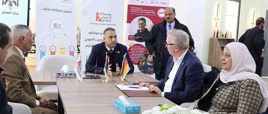 A delegation of representatives from German craft chambers on Monday visits the Vocational Training Corporation (VTC) as part of a development partnership aimed at enhancing vocational training and labour migration (Petra photo)