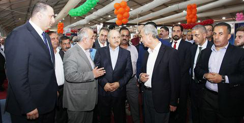 Deputising for His Majesty King Abdullah, Water and Irrigation Minister Hazem Nasser opens the Jordan Food Exhibition 2017 on Wednesday (Petra photo)