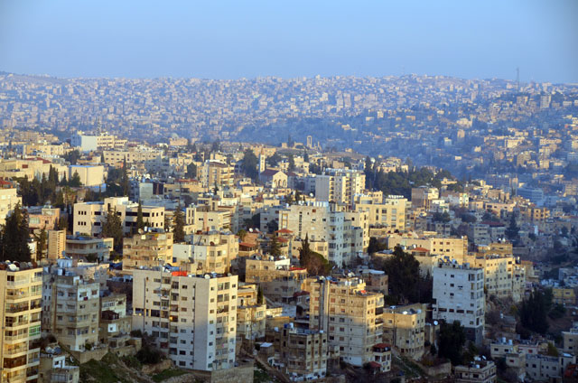 A general view of Amman taken from the roof of the Grand Hyatt Amman Hotel recently (Photo by Muath Freij)