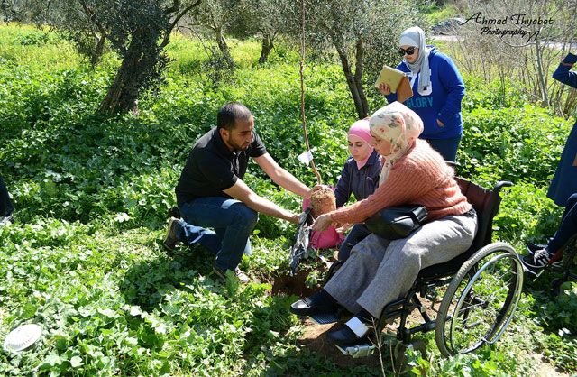 Volunteers plant trees in a recent activity in Irbid Governorate, some 80km north of Amman (Photo courtesy of Arab Group for the Protection of Nature/Ahmad Thyabat )