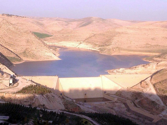 Construction of the Waleh Dam, located in Madaba, began in 1999 and it became operational in 2002 at a cost of JD24 million (Photo courtesy of Water Ministry)