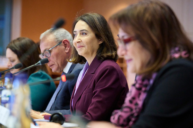 HRH Princess Rym Ali, president of the Anna Lindh Foundation, holds meetings in Brussels to promote dialogue and cooperation in the Mediterranean region (Petra photo)