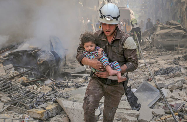 The White Helmets rescue forces fear complete halt of US support for the Syrian revolution’s civil defence agency (Photo courtesy of www.whitehelmets.org)