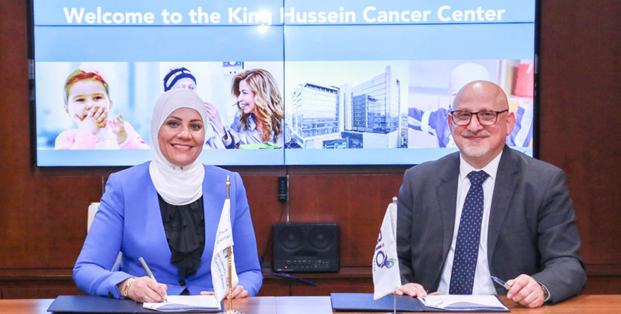 The King Hussein Cancer Foundation and BioEnergyTech sign a memorandum of understanding (MoU) to launch a year-long campaign to support underprivileged cancer patients (Petra photo)