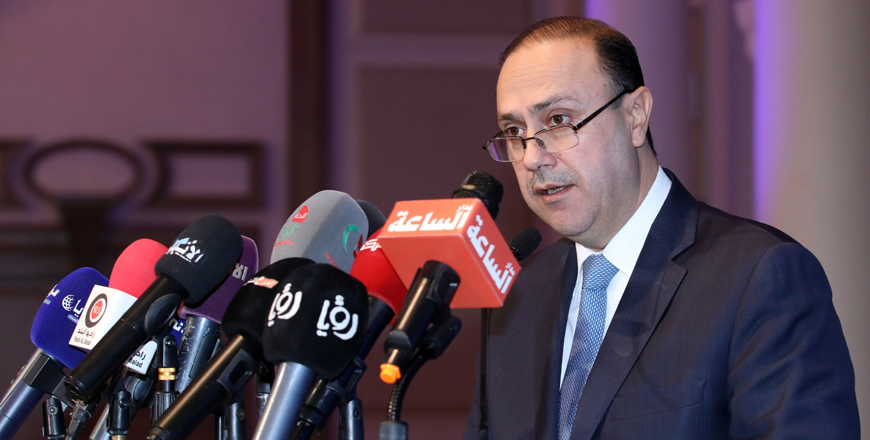 Mohammad Momani calls on media professionals to uphold professional standards and seek the truth amid rapid regional developments (Photo courtesy of Ministry of Government Communication)