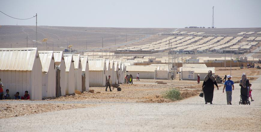 Syrian refugees at Azraq Camp, around 100km from Amman, in the eastern desert  (JT file)