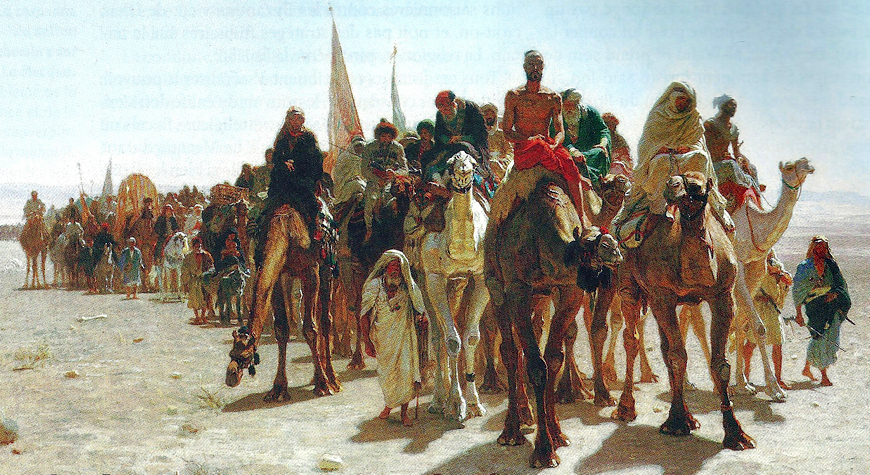  Léon Belly, Pilgrims heading to Mecca, 1861  (Photo courtesy of Musée d’Orsay, Paris)