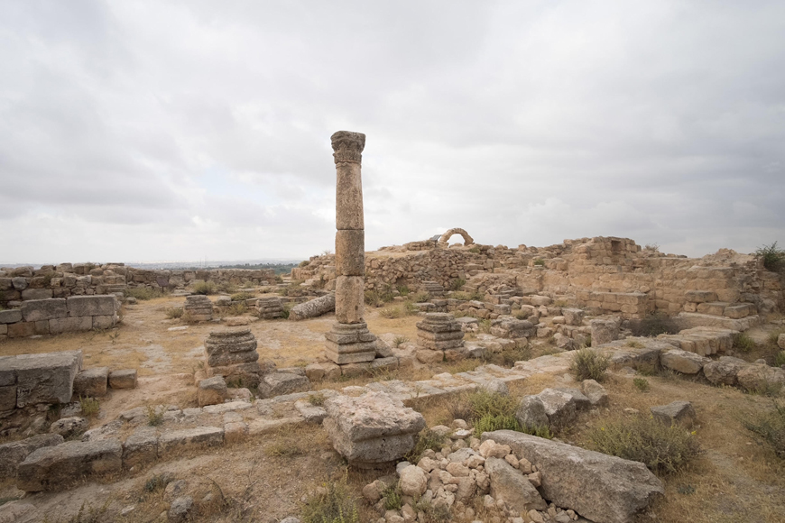  A restored foundations of the Byzantine basilica in Tell Hisban (Photo courtesy of Ivan LaBianca)