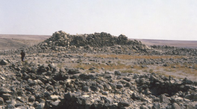 Remains of the Moabite citadel at Khirbet Balu'a on the Karak Plateau in the central Jordan (Photo courtesy of ACOR)