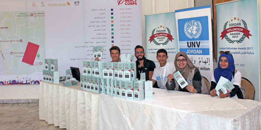 UN Volunteers  Jordan on Friday launched the Jordan Volunteer Awards  2017, in cooperation with the Jordan Hashemite Fund for Human Development, All Jordan Youth Commission, INJAZ and Int@j (Photo courtesy of UN Volunteers)