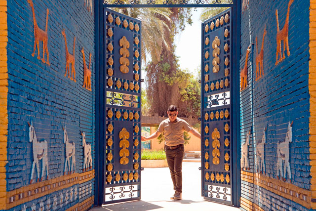 In this file photo taken on June 29, the Ishtar Gate is seen at the ancient archaeological site of Babylon, south of the Iraqi capital Baghdad (AFP photo)