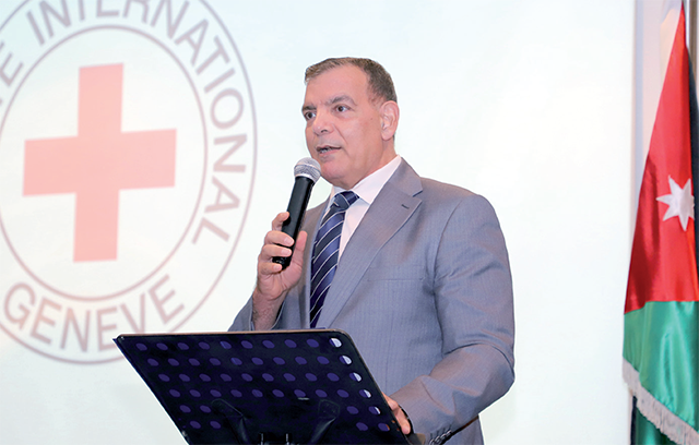 Former health minister Saad Jaber speaks during an event organised by the International Committee of the Red Cross, marking the International Day of the Disappeared (Petra photo)