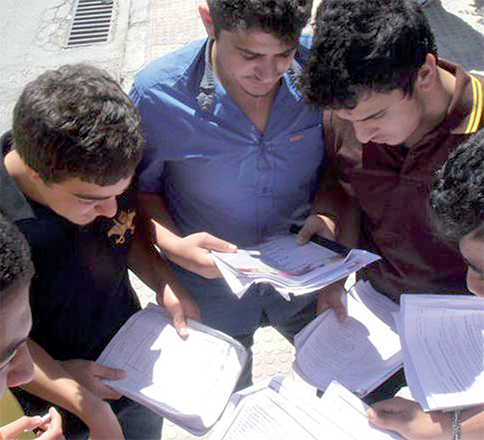 Tawjihi students react to their General Secondary Education Certificate Examinations (JT File photo)