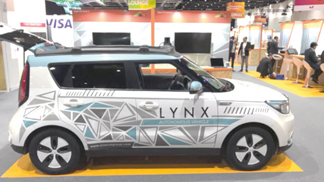 Lynx autonomous car is displaced in this undated photo (Photo courtesy of Acacus Technologies)