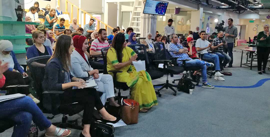 Participants during a conference on youth and technology in Amman on Sunday   (Photo by Bahaa Al Deen Al Nawas)