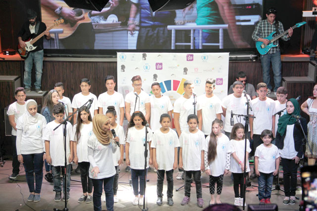 ‘If music be the food of love’ was created through a 9-month programme that involved Syrian and Jordanian children aged from 7 to 18 years old   (Photo by Camille Dupire)