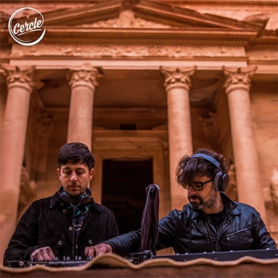 Tamer Malki (left) and Rami Abousabe perform live at Petra in 2022  (Photo courtesy of Cercle)