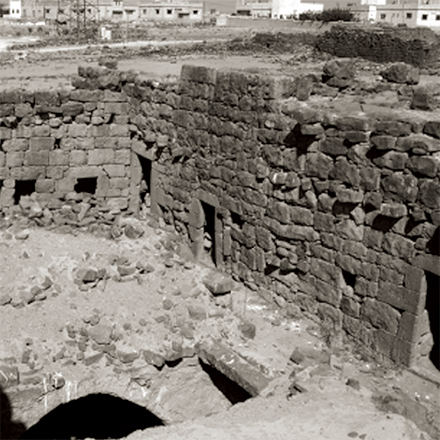 A courtyard at Umm Es Surab, a site located near Mafraq with the history of occupation that goes back to the Roman and Byzantine periods (Photo courtesy of P. Gilento)