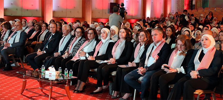 Jordanian women and human rights entities on Thursday launch a solidarity message with women of Gaza (Petra photo)