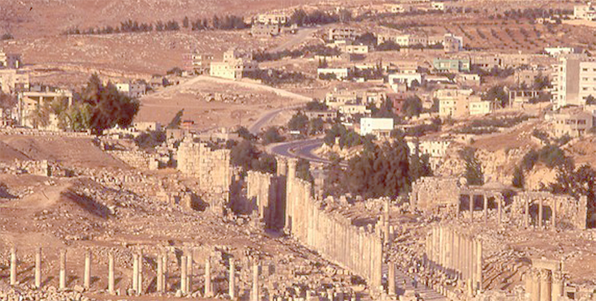 Agora in Gerasa. Agora was an open space of the city reserved for commercial, political, civic, religious and social purposes (Photo courtesy of ACOR)