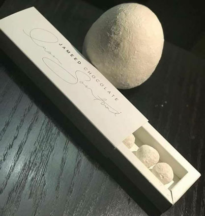 Chocolate jameed ready for sale and proceeds go to help save lives (Photo courtesy of Omar Sartawi)