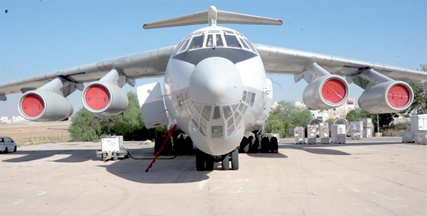 JHCO in cooperation with UNRWA dispatched on Thursday a new medical aircraft carrying about 45 tonnes of supplies aimed at supporting the health sector in the Gaza Strip (Petra photo)