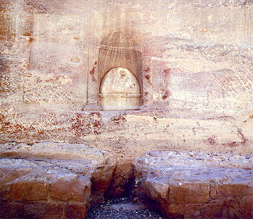Petra, Siq, ‘Dushara of Adra’a’ betyl (Photo courtesy of ACOR)