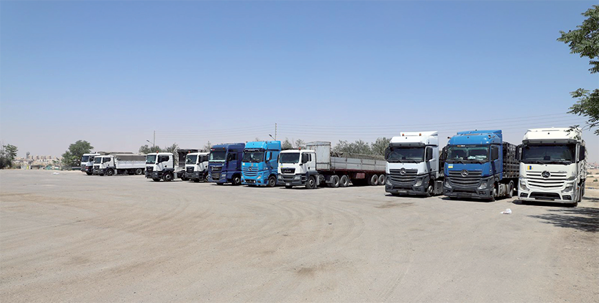 The Jordan Hashemite Charity Organisation and the Jordan Armed Forces-Arab Army has dispatched a new humanitarian aid convoy for the people in Gaza (Petra photo)