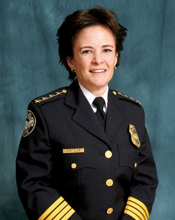 This undated handout photo, obtained on Sunday, shows former Police Chief Erika Shield (AFP photo)
