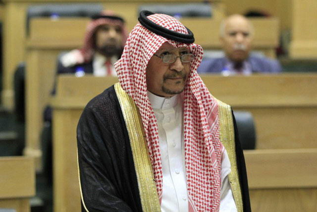 Saleh Abu Tayeh takes oath before the Lower House on Sunday as the Southern Badia District’s MP (Photo by Osama Aqarbeh)