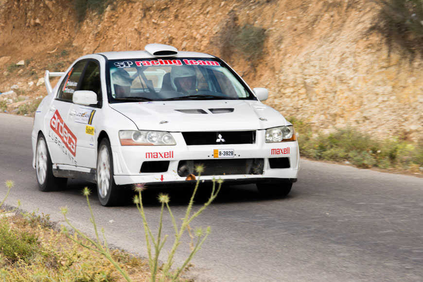 Khaled Juma in action at the 2nd round of the National Rally Championship earlier this year (Photo by Amjad Ghsoun)